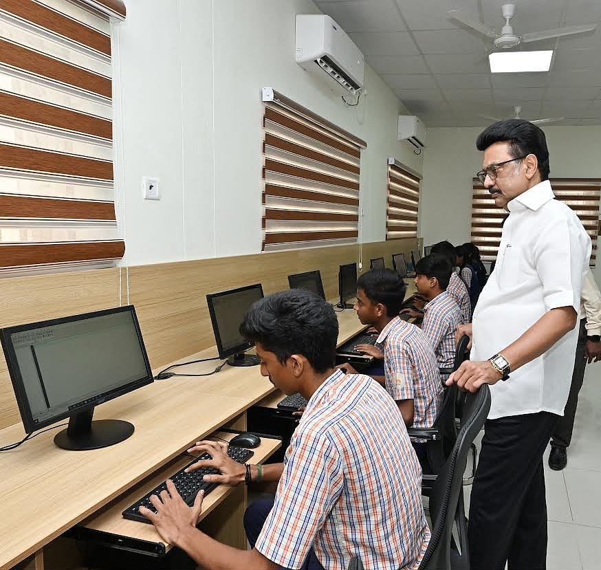 அஞ்சுகம் தொடக்கப்பள்ளியில் ரூ.13.94 கோடி செலவில் புதிய கட்டடங்கள்! : முதலமைச்சர் திறந்து வைத்தார்!