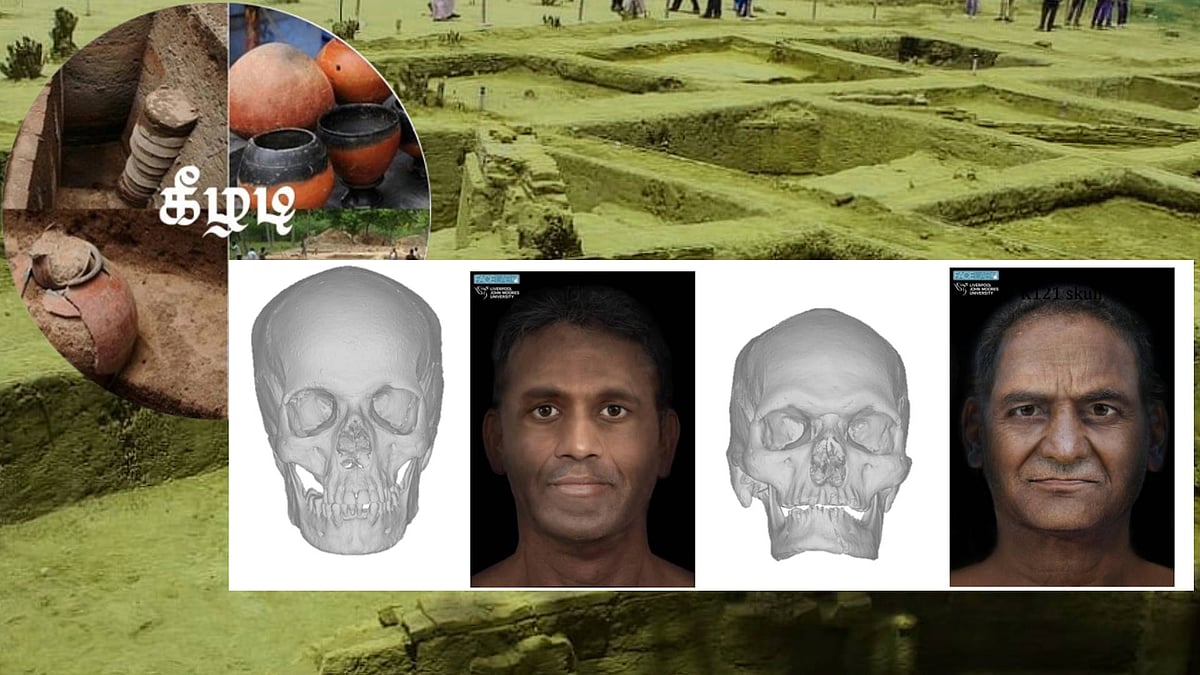 3D வடிவமைப்பில் கீழடியின் இரு முகங்கள்! - 2,500 ஆண்டுகளுக்கு முன்பு வாழ்ந்த தமிழர்கள்!