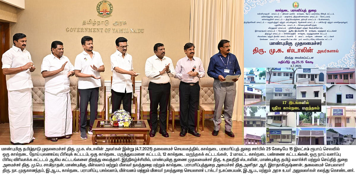 கால்நடை துறையில் கருணை அடிப்படையில் 208 நபர்களுக்கு பணி நியமன ஆணைகள்.. வழங்கினார் முதலமைச்சர்! 