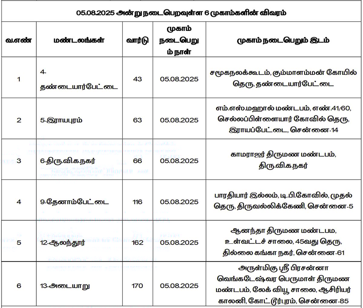 ‘உங்களுடன் ஸ்டாலின்’ திட்டம்.. சென்னையில் முகாம்கள் நடைபெறும் நாள், இடங்கள் என்ன?- முழு விவரம் உள்ளே!