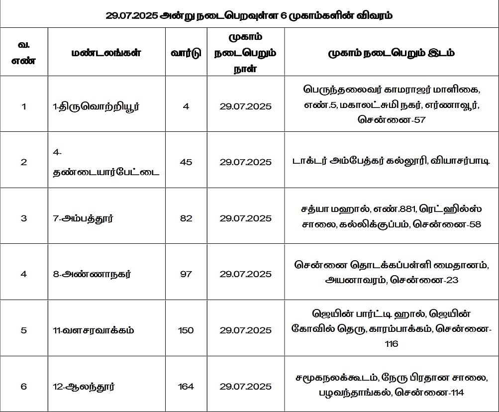 ‘உங்களுடன் ஸ்டாலின்’ திட்டம்.. சென்னையில் முகாம்கள் நடைபெறும் நாள், இடங்கள் என்ன?- முழு விவரம் உள்ளே!