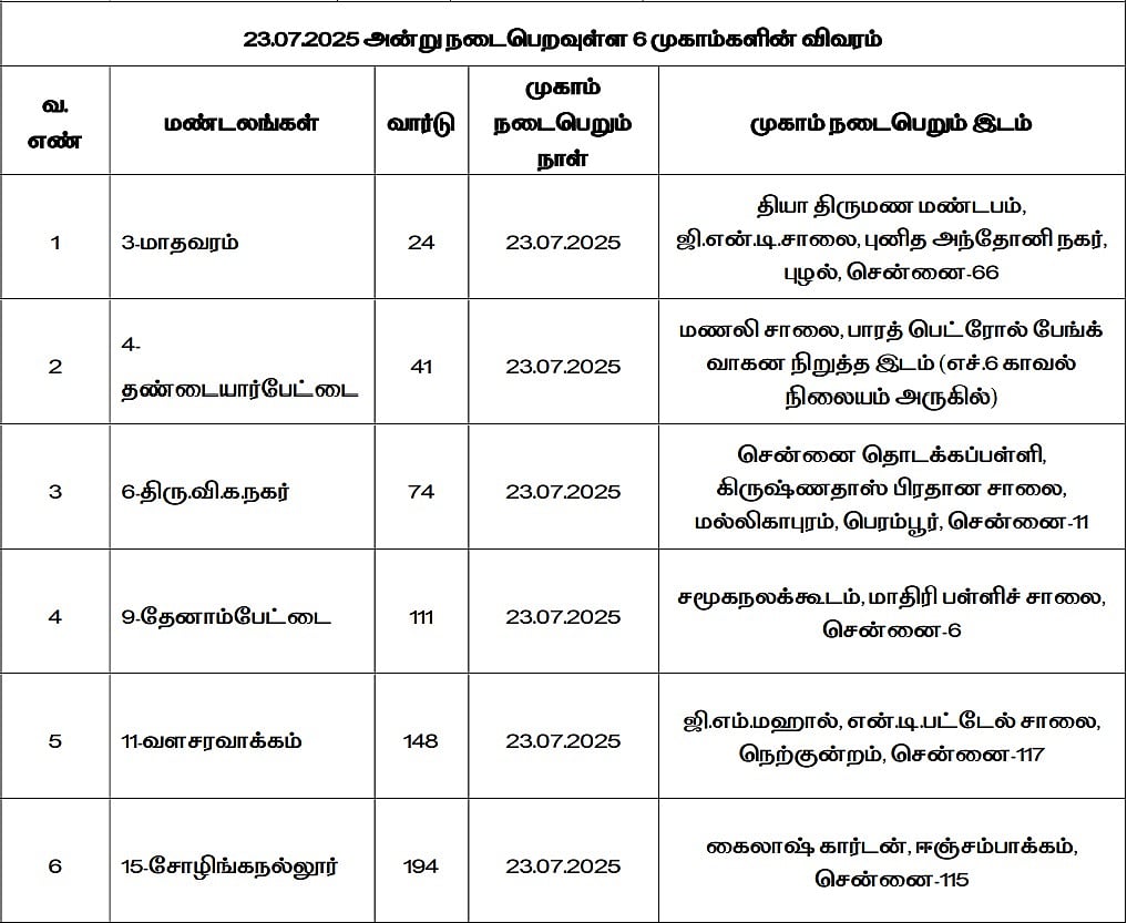 ‘உங்களுடன் ஸ்டாலின்’ திட்டம்.. சென்னையில் முகாம்கள் நடைபெறும் நாள், இடங்கள் என்ன?- முழு விவரம் உள்ளே!