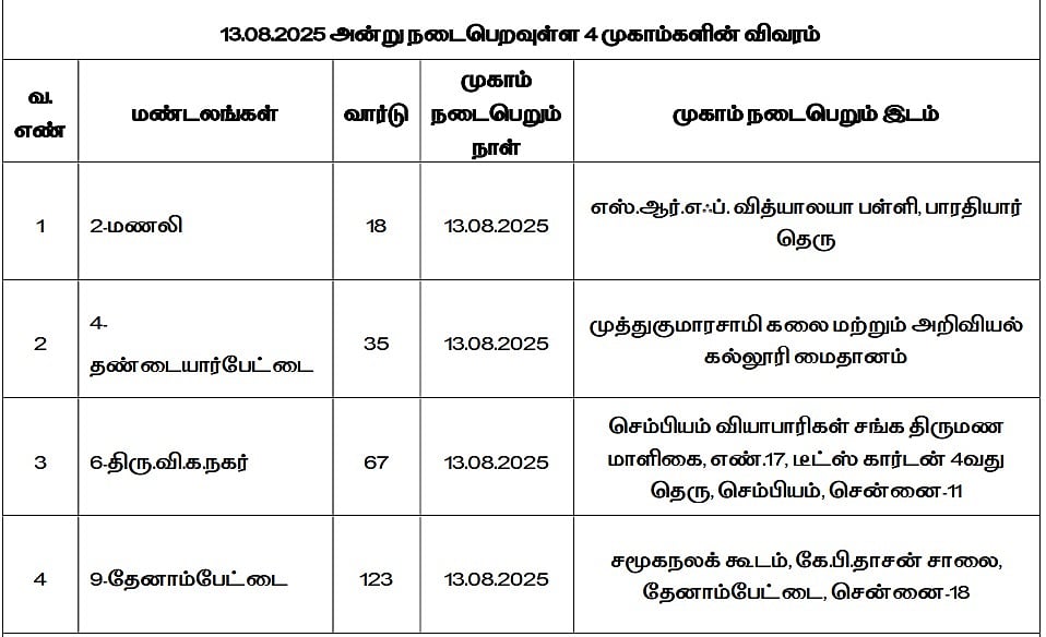 ‘உங்களுடன் ஸ்டாலின்’ திட்டம்.. சென்னையில் முகாம்கள் நடைபெறும் நாள், இடங்கள் என்ன?- முழு விவரம் உள்ளே!