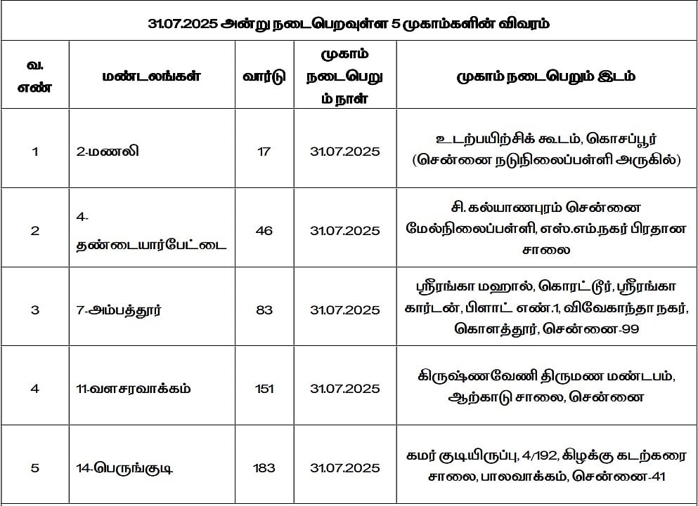 ‘உங்களுடன் ஸ்டாலின்’ திட்டம்.. சென்னையில் முகாம்கள் நடைபெறும் நாள், இடங்கள் என்ன?- முழு விவரம் உள்ளே!