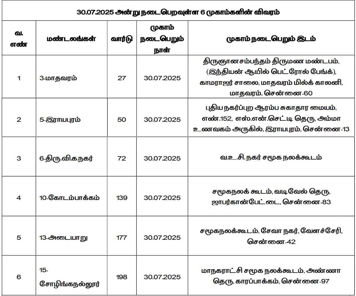 ‘உங்களுடன் ஸ்டாலின்’ திட்டம்.. சென்னையில் முகாம்கள் நடைபெறும் நாள், இடங்கள் என்ன?- முழு விவரம் உள்ளே!