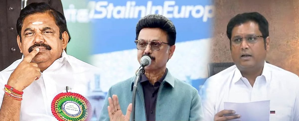 கோமாவில் இருந்து திடீரென விழித்தது போல பேசும் பழனிசாமி - அமைச்சர் டி.ஆர்.பி ராஜா விமர்சனம் ! 