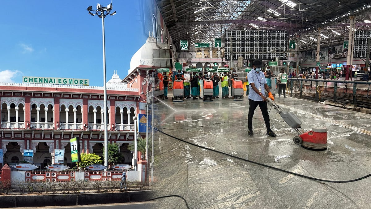 திடீரென தூய்மை படுத்தப்பட்ட சென்னை ரயில் நிலையங்கள்... காரணம் என்ன ? 