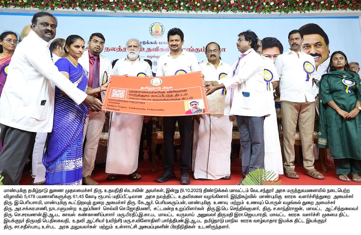 ரூ.49.59 கோடி - 23 புதிய திட்டப்பணிகள் : 5478 பயனாளிகளுக்கு நலத்திட்ட உதவிகளை வழங்கிய துணை முதலமைச்சர்!