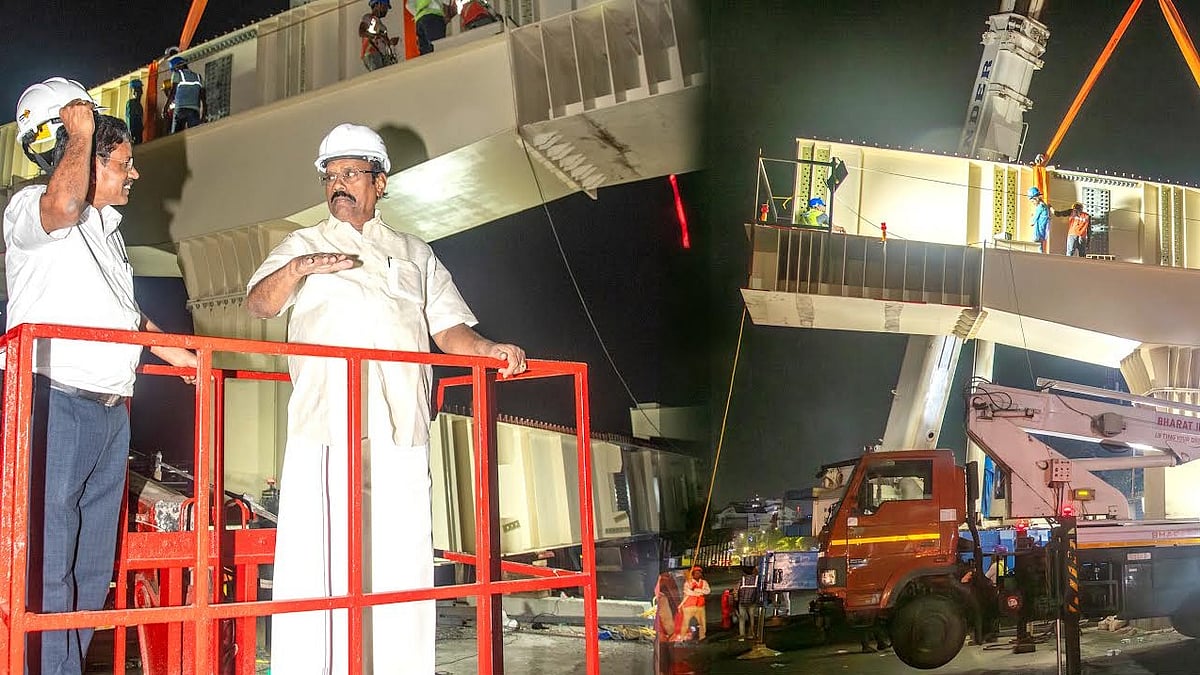 மும்முரமாக நடைபெறும் தேனாம்பேட்டை – சைதாப்பேட்டை மேம்பாலப் பணி! : அமைச்சர் எ.வ.வேலு நேரில் ஆய்வு!