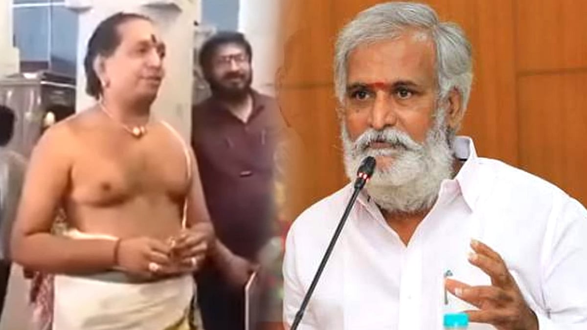 சிங்காரவேலர் கோயில் அர்ச்சகர் விவகாரம் : “அரசியல் சாயத்தை பூசிக்கொள்ளக் கூடாது!” -  அமைச்சர் சேகர்பாபு !