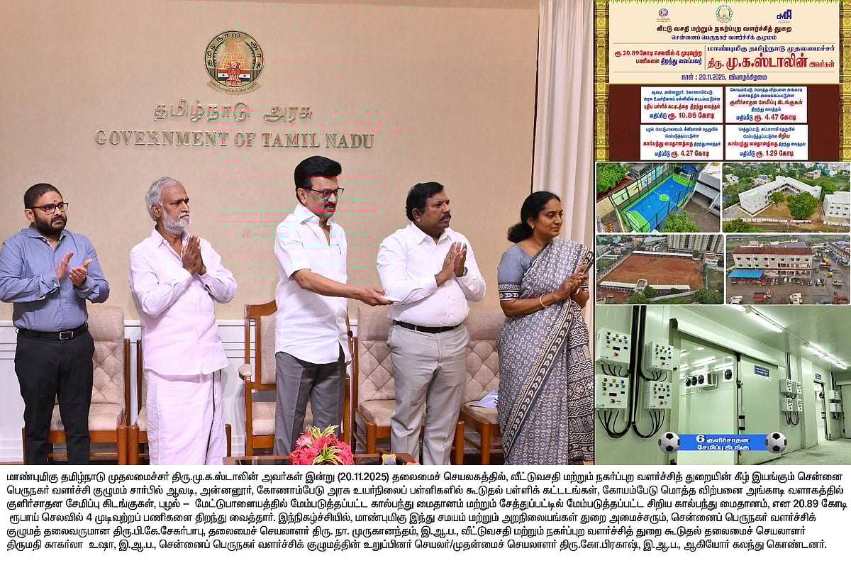 ரூ.20.89 கோடியில் 4 முடிவுற்ற பணிகள்... திறந்து வைத்தார் முதலமைச்சர் மு.க.ஸ்டாலின்!