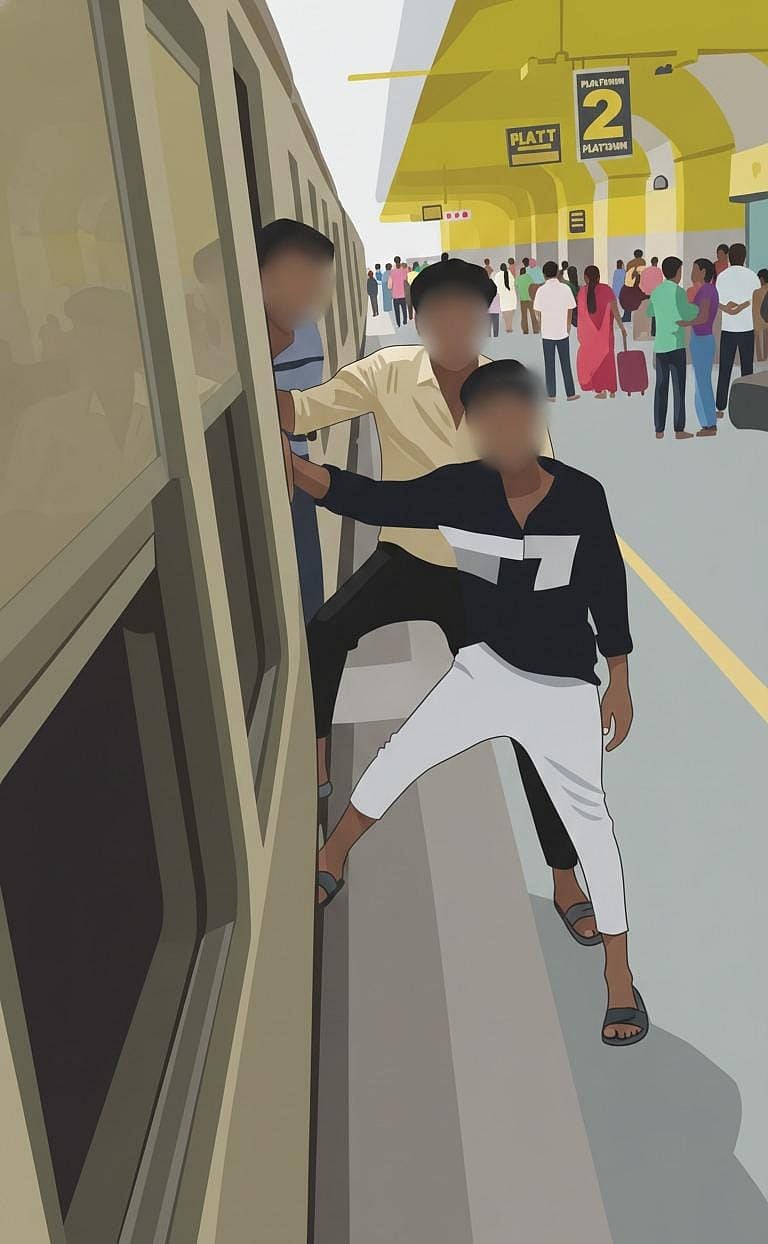 புறநகர் ரயில்களில் ஆபத்தான முறையில் பயணம் மேற்கொண்டால் நடவடிக்கை - தெற்கு ரயில்வே எச்சரிக்கை !