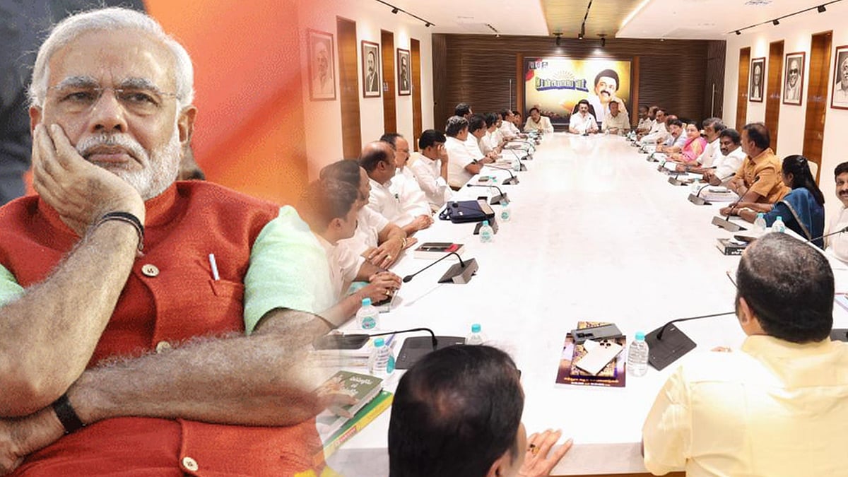 கூட்டாட்சிக் கருத்தியலைச் சிதைக்கும் ஒன்றிய அரசு - திமுக MP-கள் கூட்டத்தில் நிறைவேற்றிய 11 தீர்மானங்கள்?