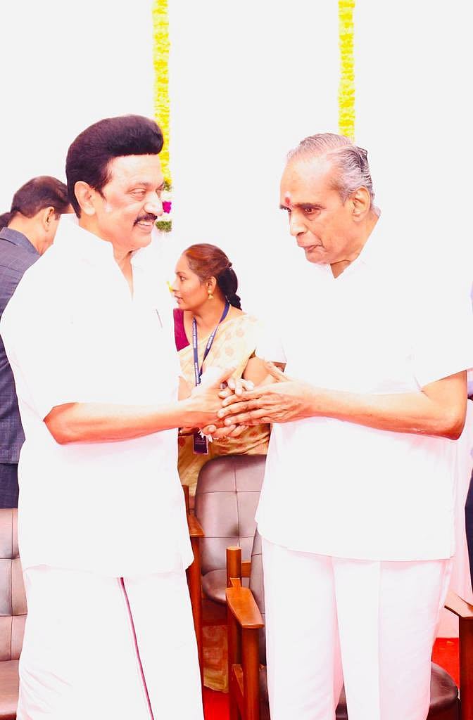 “அமைதியும் எளிமையுமிக்கவர்... திரைப்பாசம் குடும்ப பாசமானது..” - AVM சரவணன் மறைவுக்கு முதலமைச்சர் இரங்கல்!