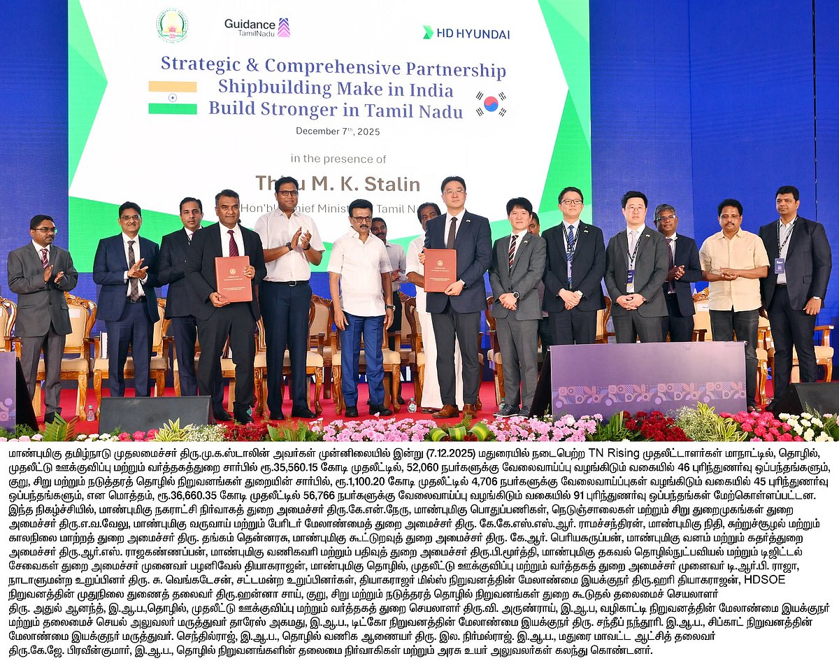 ரூ.36.6 கோடியில் 91 புரிந்துணர்வு ஒப்பந்தங்கள் முதல் மதுரை Master Plan 2044 வரை... அசத்திய முதலமைச்சர்!