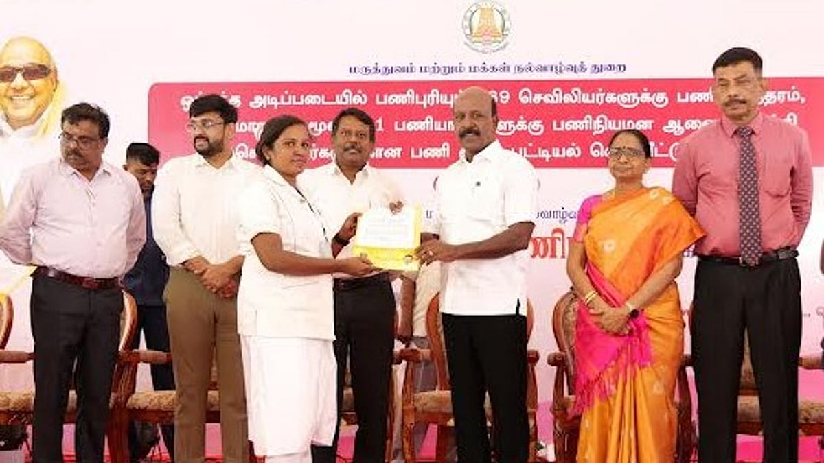 வாக்குறுதி கொடுத்த அடுத்த நாளே 169 செவிலியர்கள் பணிநிரந்தரம் : ஆணைகளை வழங்கிய அமைச்சர் மா.சுப்பிரமணியன்!