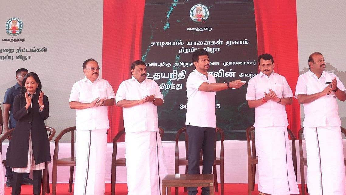 கும்கி யானைகளை பராமரிப்பதற்காக ரூ.8 கோடியில் சாடியவல் யானைகள் முகாம் : திறந்து வைத்தார் துணை முதலமைச்சர்!