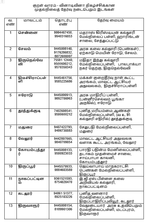 தமிழ்நாட்டிலுள்ள அனைத்து மாவட்டங்களிலும் குறள் வாரம் :  எங்கு? எப்போது? - முழு விவரம் இதோ!
