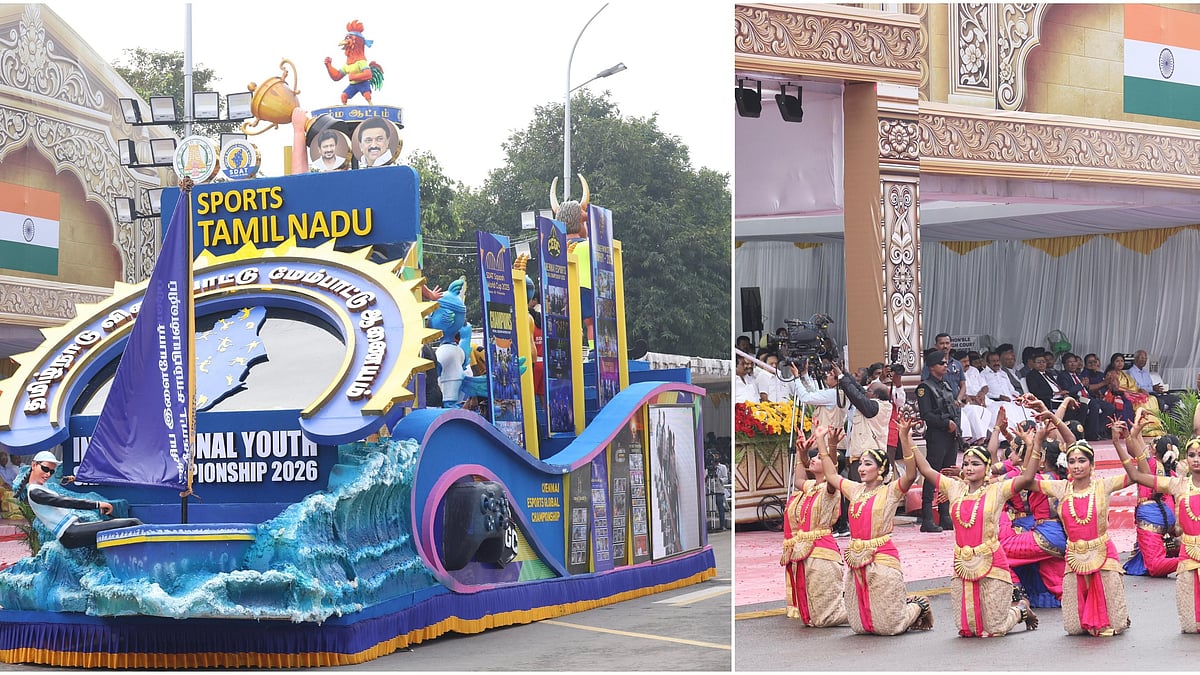 தமிழ்நாட்டில் 77வது குடியரசு தின விழா கொண்டாட்டம்! பல்வேறு துறை சாதனைகளுடன் வலம் வந்த அணிவகுப்பு ஊர்தி!