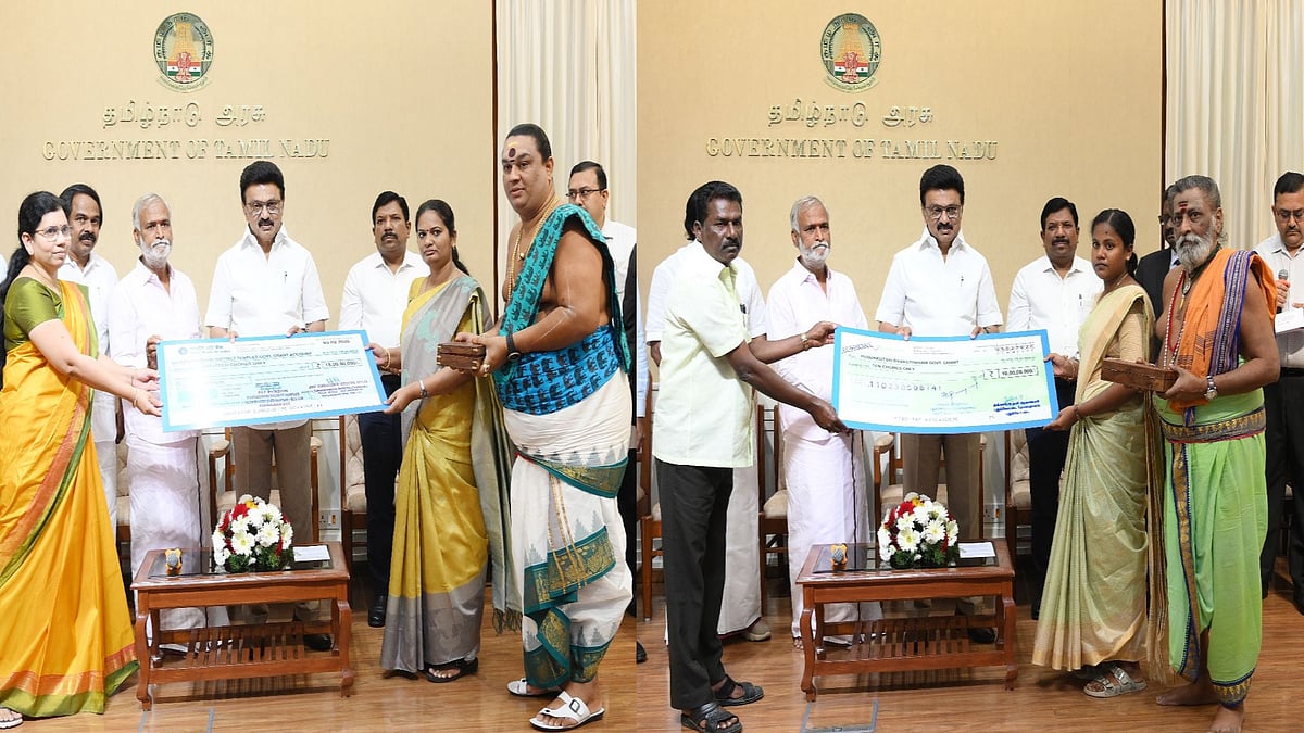 3 மாவட்ட தேவஸ்தான திருக்கோயில்களுக்கு அரசு மானியம்... ரூ.36 கோடிக்கான காசோலைகளை வழங்கினார் முதலமைச்சர்!