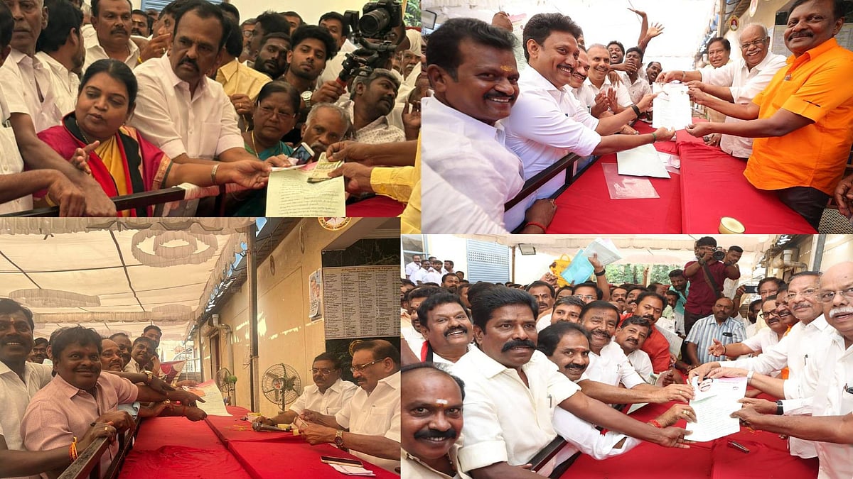 திருவிழா போல் காட்சியளிக்கும் அண்ணா அறிவலாயம் : ஒரு புறம் கூட்டணி பேச்சு - மற்றொரு புறம் விருப்ப மனு!