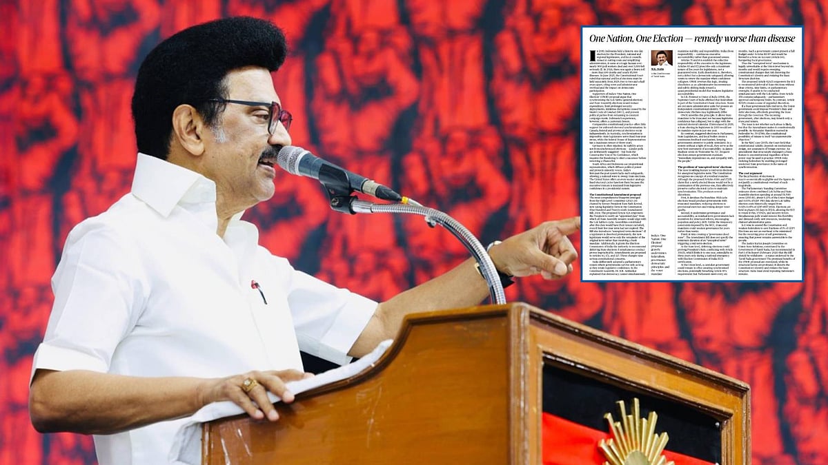 “இந்தோனேசியாவின் தவறை இந்தியா செய்யக்கூடாது!” : ‘ஒரே நாடு - ஒரே தேர்தல் ’ குறித்து எச்சரித்த முதலமைச்சர்!