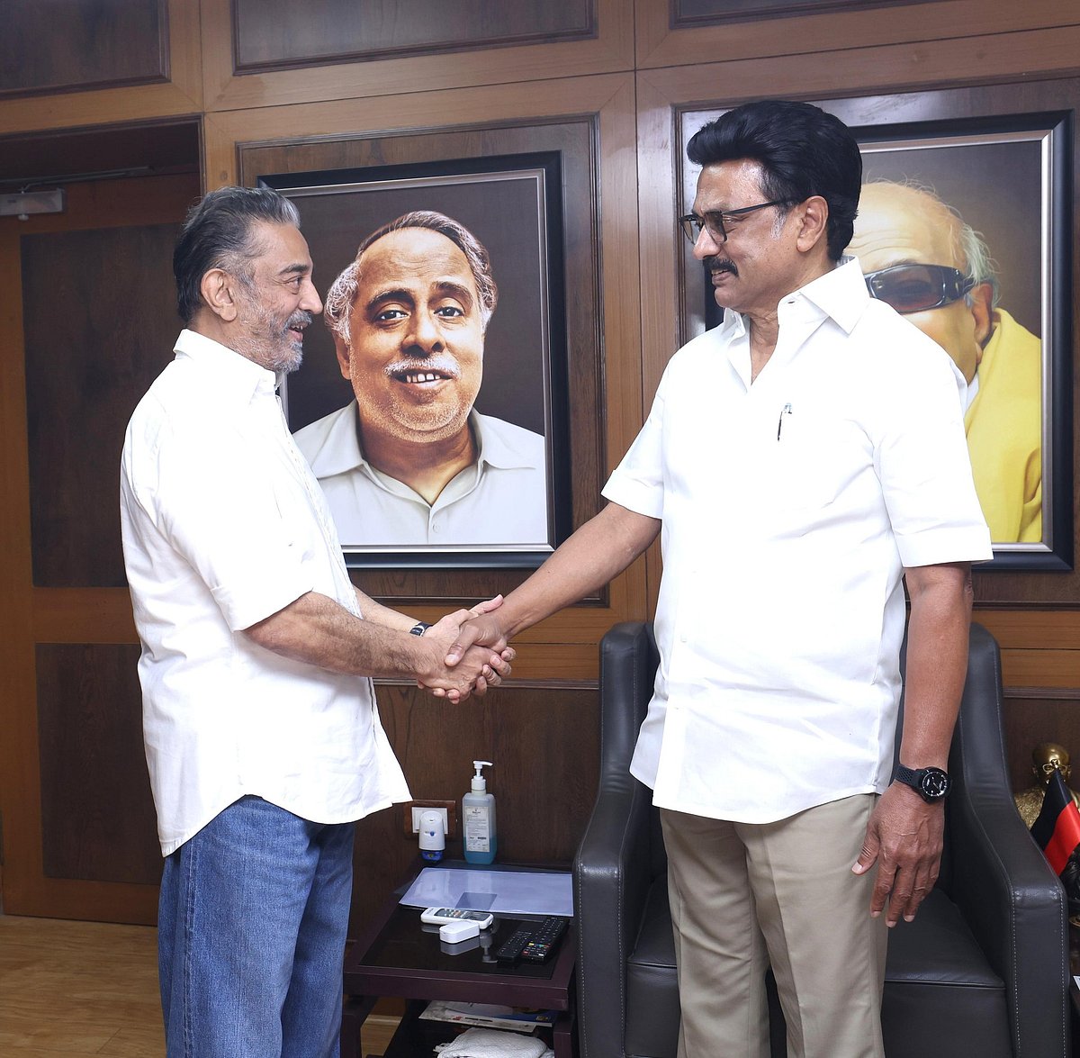 நிபந்தயற்ற ஆதரவு! : “உண்மையில் தியாகம்தான்.. வரலாறு பாராட்டும்...” - கமல்ஹாசனுக்கு முதலமைச்சர் பாராட்டு!