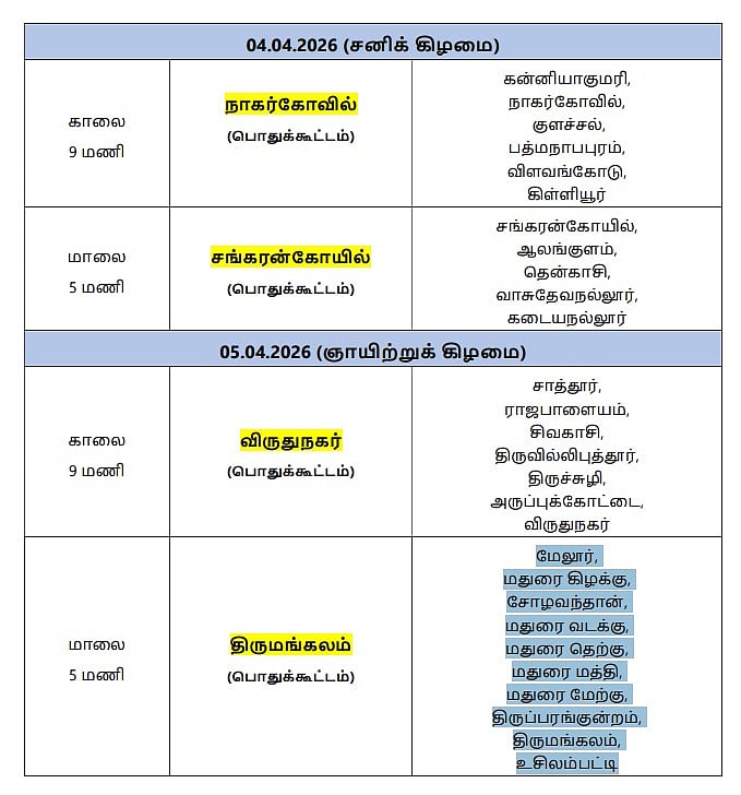 திருநெல்வேலி TO திருமங்கலம்... 33 தொகுதிகளில் முதலமைச்சரின் அடுத்த 3 நாள் பிரச்சாரம்... விவரம் உள்ளே!