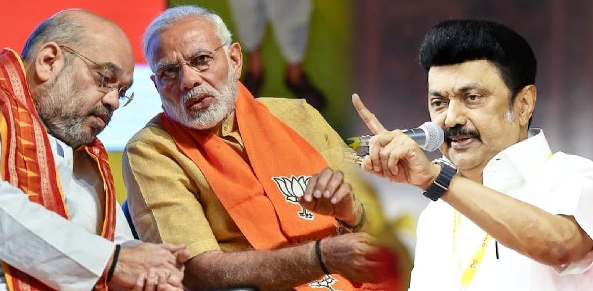 ”விஸ்வரூபம் எடுக்கும் பாஜக-வின் இந்தி திணிப்பு.. முதுகெலும்போடு எதிர்க்குமா அதிமுக?”: முதலமைச்சர் கேள்வி!