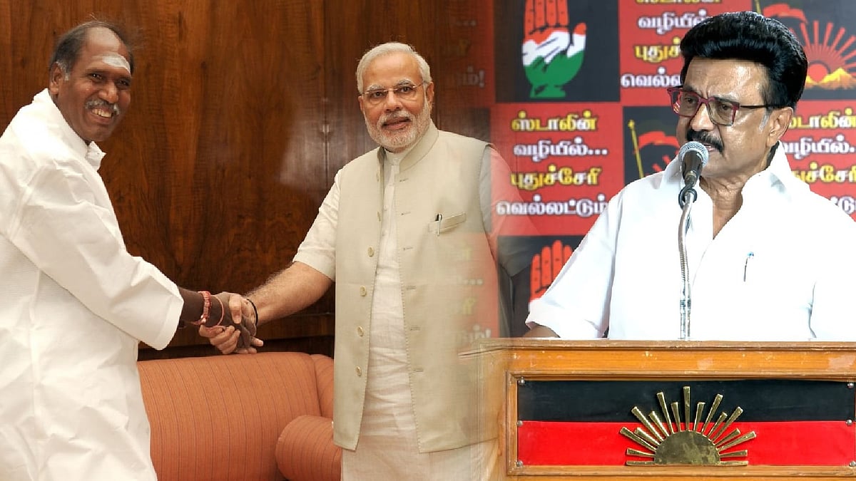 ”தமிழ்நாட்டிற்கு பாஜக அடிமை பழனிசாமி.. புதுச்சேரிக்கு ரங்கசாமி” : புதுச்சேரியில் முதலமைச்சர் ஆவேச பேச்சு!