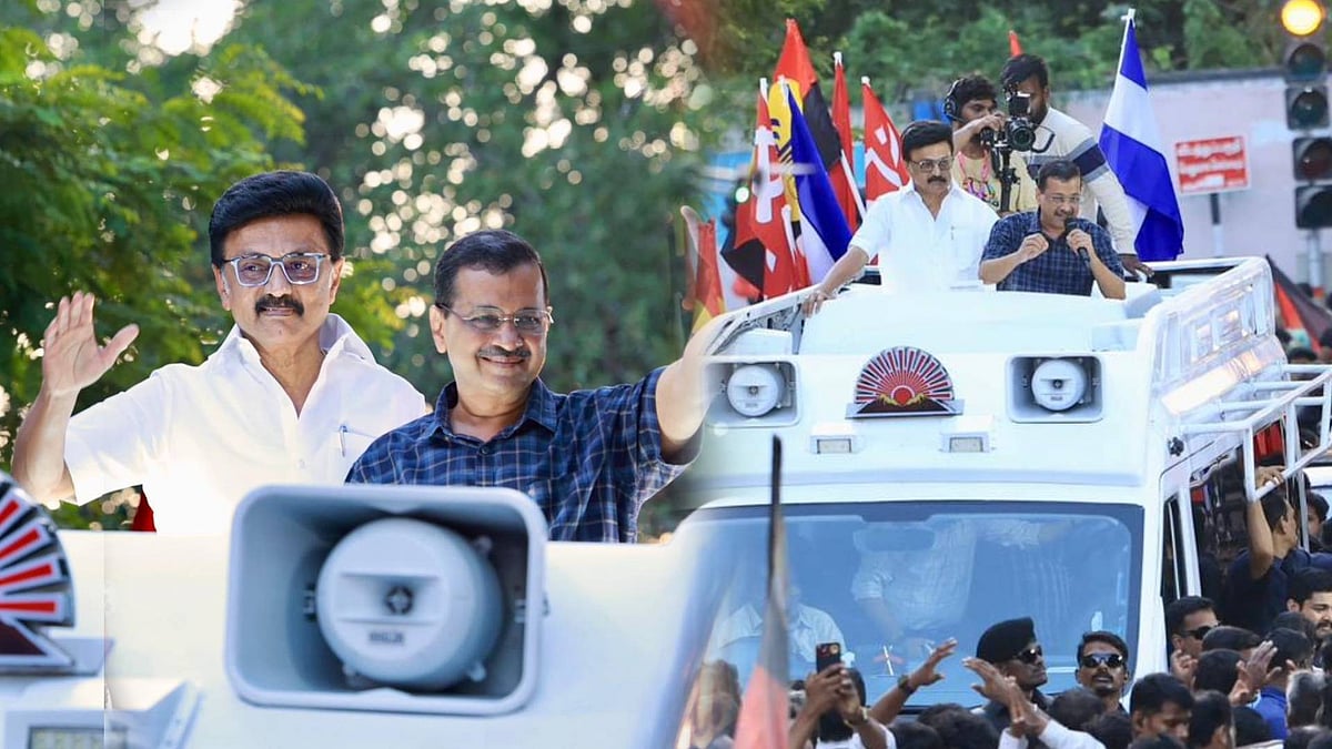 ”திராவிட மாடல் அரசின் திட்டங்கள் தொடர திமுக ஆட்சி வேண்டும்” : சென்னையில் அரவிந்த் கெஜ்ரிவால் பேச்சு!