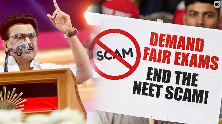 நீட் தேர்வு ரத்து - “நீட்ல Scam இல்ல, நீட்டே ஒரு Scam-தான்” : தி.மு.க தலைவர் மு.க.ஸ்டாலின் குற்றச்சாட்டு!