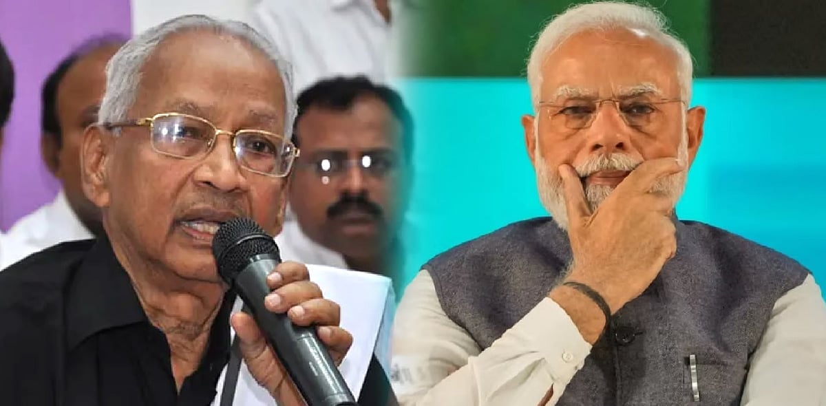 ஜூம்லா விடும் மோடி அரசு : “மக்களை என்றைக்காவது மகிழச் செய்தது உண்டா?” - கி.வீரமணி சரமாரி கேள்வி!