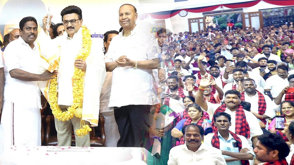 “திமுக தலைவர் மு.க.ஸ்டாலின் முன்னிலையில்.. பிரம்மாண்ட விழா.. கழகத்தில் இணைந்த 5,000 மாற்றுக் கட்சியினர்”