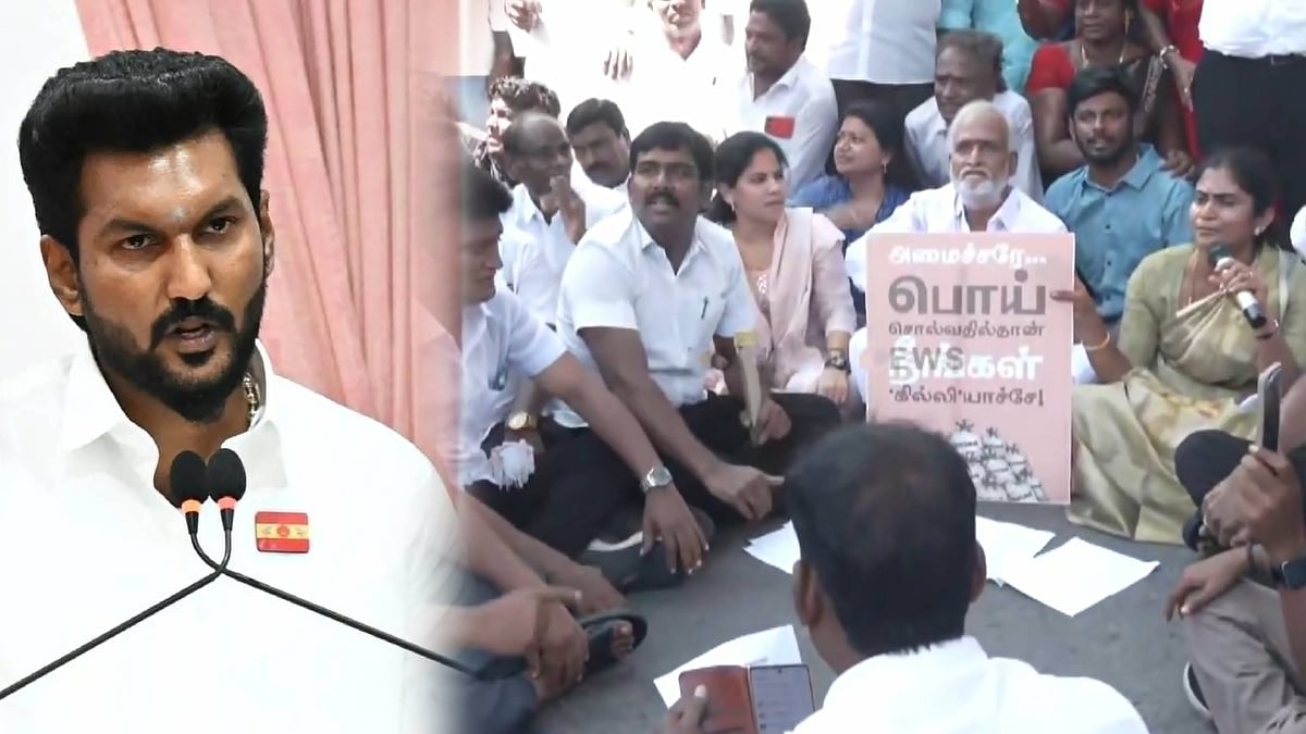 அமைச்சர் சரத்குமார் மீது உரிய நடவடிக்கை எடுக்கும் வரை போராட்டம் தொடரும் : தி.மு.க. மாணவரணி திட்டவட்டம்!