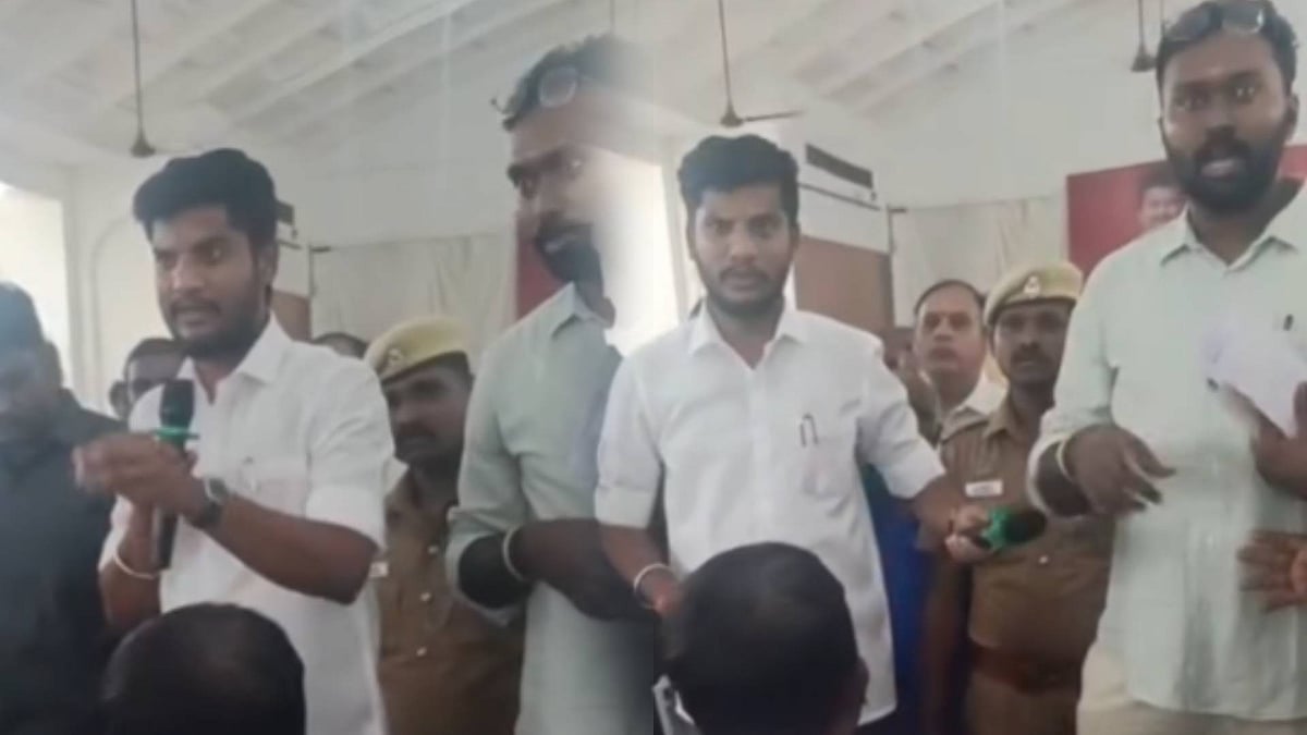 குறைதீர் முகாமில் தவெக அமைச்சர் ரமேஷ் முன் அடாவடி.. கேள்வி கேட்டவர் ஃபோனை பிடிங்கி விரட்டியடிப்பு!