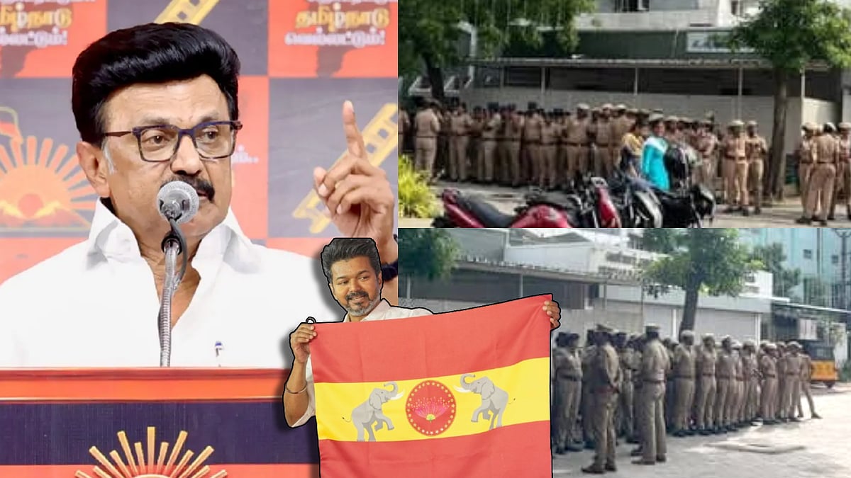 சிவப்பு+மஞ்சள் = காவி... - நீட் எதிர்ப்பு பயணத்துக்கு தடை விதித்த தவெக அரசுக்கு, மு.க.ஸ்டாலின் கண்டனம்!