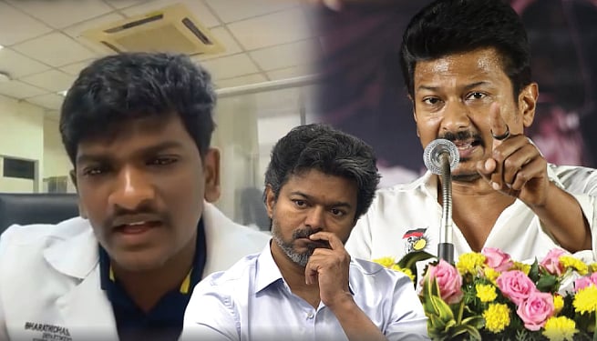 சமூகநீதி நாளில் சமூக அநீதி : மாணவர் பாரதிதாசனுக்கு நெருக்கடி தருவது கேவலத்தின் உச்சம் - உதயநிதி ஆவேசம்!
