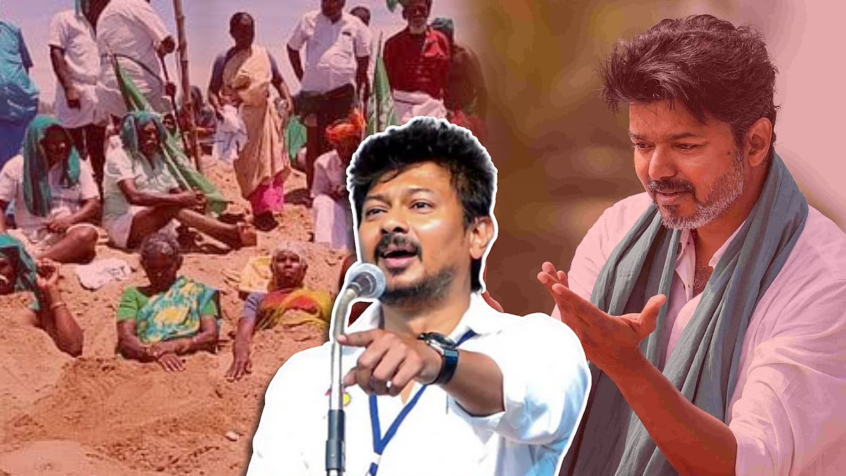 விளம்பர வெறியால் கருகும் சம்பா பயிர்கள்.. விவசாயிகளை கண்டுகொள்ளாமல் இருக்கும் விஜய்.. - உதயநிதி விளாசல்!