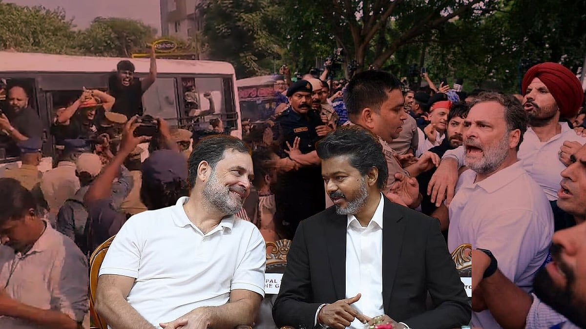 நாடே போராடும் நாளில் விருந்து அருந்திய விஜய் - ராகுல்! : இதுதான் தூய சக்தியா?