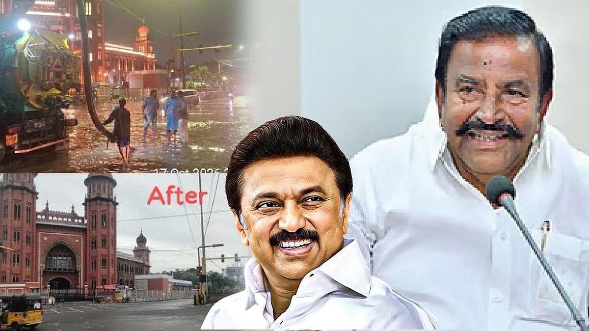 “ஓரிரவில் கனமழையால் தேங்கிய நீர், விடிவதற்குள் வடிந்தது! திமுக அரசின் சாதனை இது!”: கே.என்.நேரு பெருமிதம்!