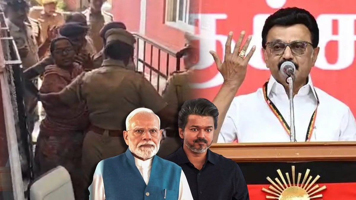 நா.த.க. வேட்பாளர் கார்த்திகா கைது.. த.வெ.க. அரசின் சர்வாதிகாரம், கொடுங்கோன்மை! : மு.க.ஸ்டாலின் கண்டனம்!