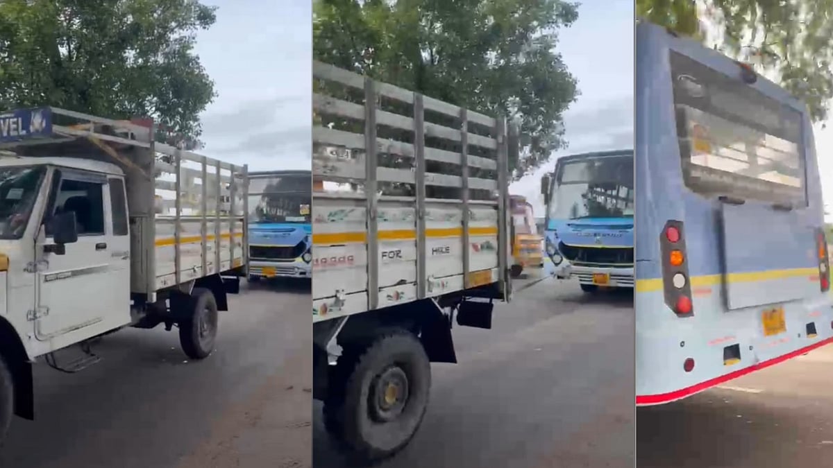 மீண்டும் மீண்டுமா.. பாதியிலேயே நின்ற அரசுப் பேருந்து ? லோடு ஆட்டோவில் கயிறு கட்டி இழுத்து செல்லும் அவலம்!