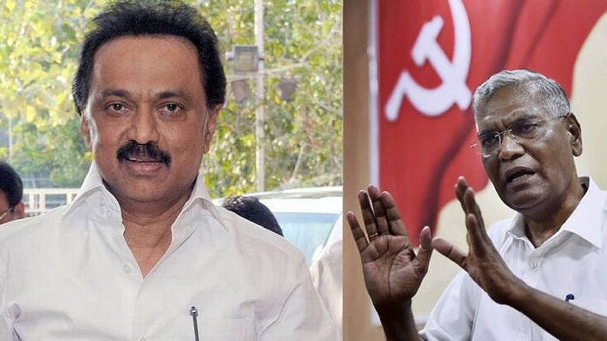mk stalin congratulates d raja for appointed as new General Secretary ...