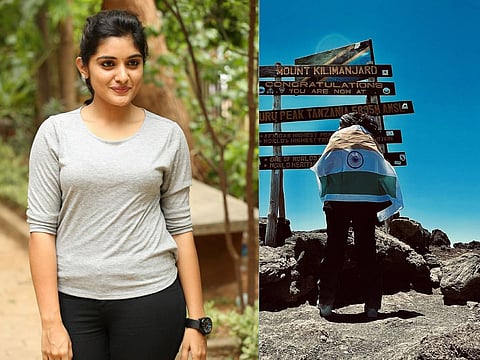 கிளிமஞ்சாரோ மலையில் பிரபல நடிகை: வைரல் போட்டோஸ்!