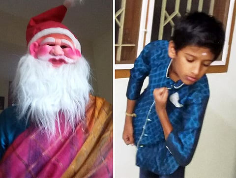 பாட்டிக்கு கிறிஸ்துமஸ் தாத்தா வேஷம்!