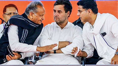 Sachin Pilot, Rahul Gandhi and Ashok Gehlot