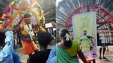 ஆத்தா... சென்னை அணி ஜெயிக்கோணும்... அலகு குத்தி வேண்டிய நபர்!