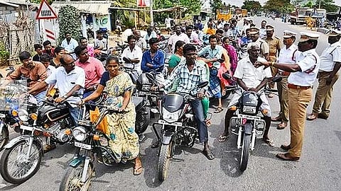 traffic change in chennai 