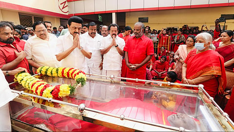 CM Stalin pay tribute to Baingaru Adigalar 